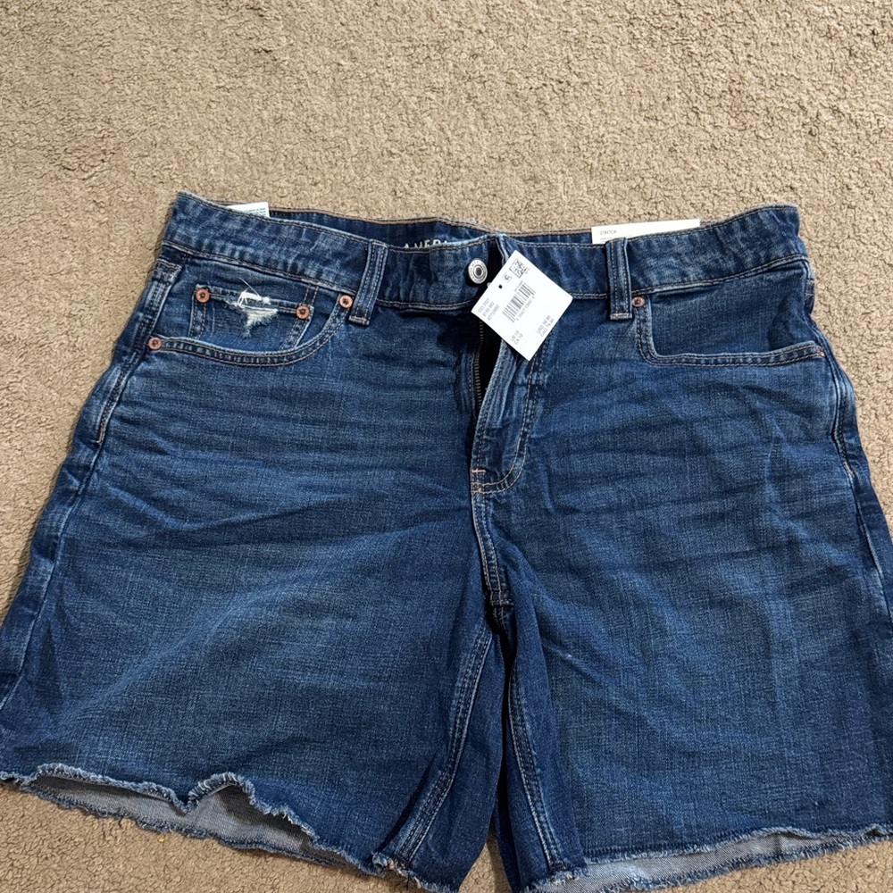 American Eagle Outfitters Dark Blue Denim Shorts